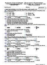 Kiểm tra học kỳ 2 môn Công nghệ Lớp 12 (Mã đề 357) - Năm học 2018-2019 - Trường THPT Trần Quang Diệu